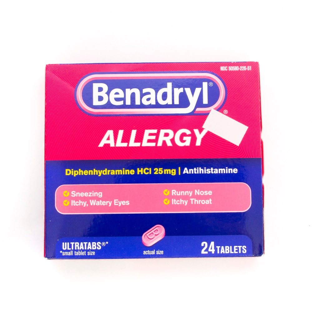 Medicine/Pain Relief, Health & Beauty, Benadryl, Allergy, Diphenhydramine, 25mg, 24 tablets, 76414